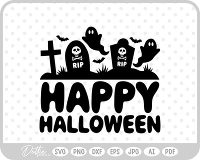 Graveyard Halloween SVG DottieDigitals 