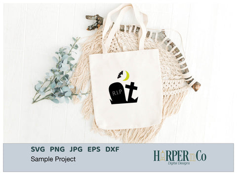 Graveyard SVG PNG Cut EPS File SVG HarperNCo 