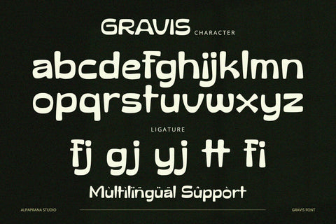 Gravis - Display Font Font Alpaprana Studio 