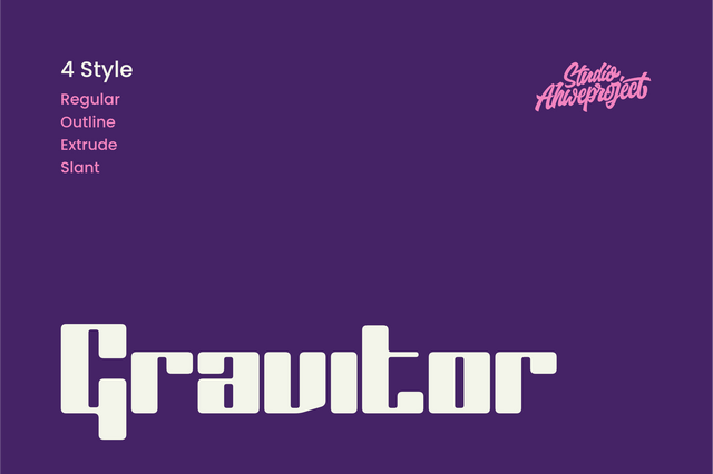 Gravitor Font ahweproject 