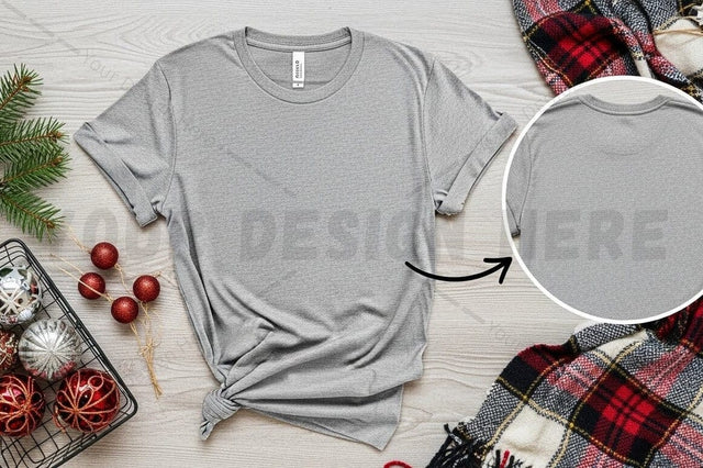 Gray t-shirt mockup design Mock Up Photo Designangry 