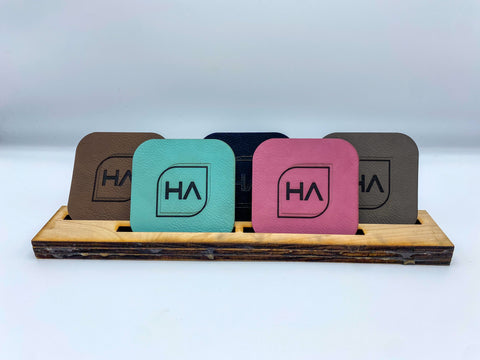 Gray/Black Leatherette Sheet Physical Houston Acrylic 