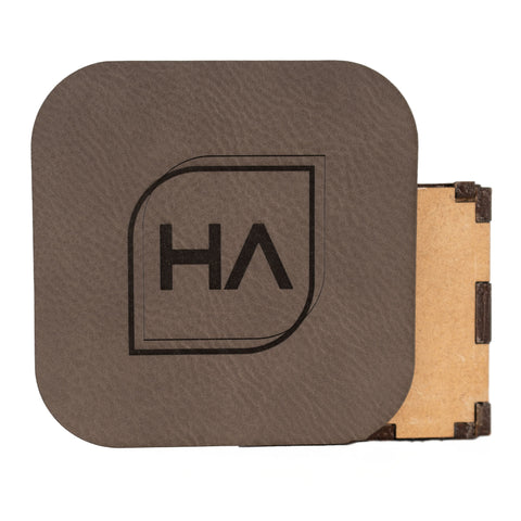 Gray/Black Leatherette Sheet Physical Houston Acrylic 