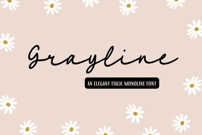 Grayline Italic | Elegant Monoline Font Font So Fontsy VIP Design Shop 