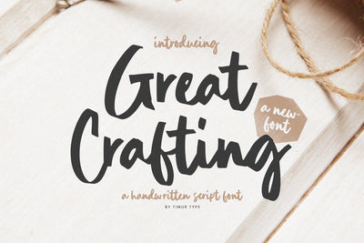 Great Crafting - Handwritten Script Font Font Timur type 