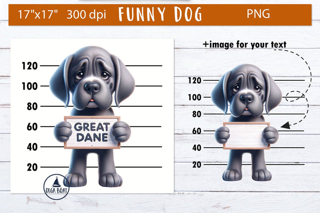 Great dane clipart dog | Funny dog sublimation Sublimation Olga Boat Design 