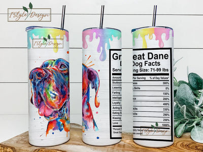 Great Dane Dog Gifts, Mothers Day - Fathers Day - Birthday Gifts for Dog Lovers - Dog Mom - Dog Dad, Great Dane Funny Facts Tumble Sublimation iStyleDesign 
