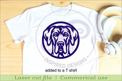 Great Dane Dog Wall Art SVG Laser Cut Dog Face Circle Sign SVG APInspireddesigns 