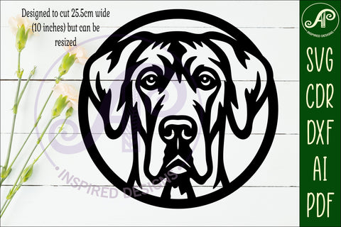Great Dane Dog Wall Art SVG Laser Cut Dog Face Circle Sign SVG APInspireddesigns 