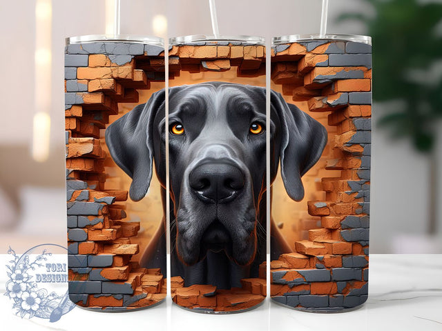 Great Dane Gentle Giant Tumbler, Dog Breed Design, Large Dog Art, Great Dane Mom, Gentle Giant Design, Dog Lover Present, Pet Portrait Art Sublimation ToriDesigns 