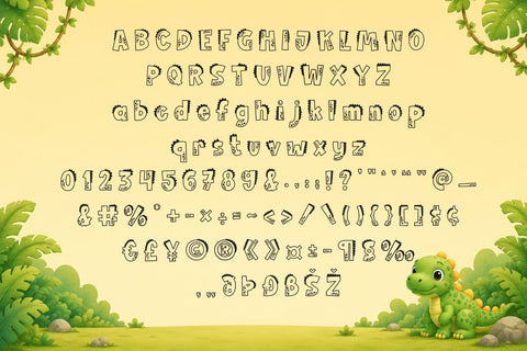 Great Dino – Dino Font Font Mozarella 