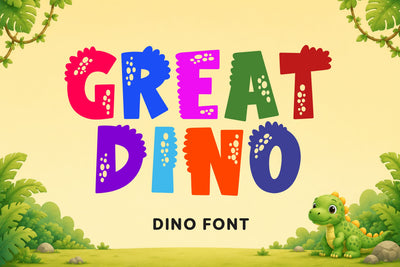 Great Dino – Dino Font Font Mozarella 
