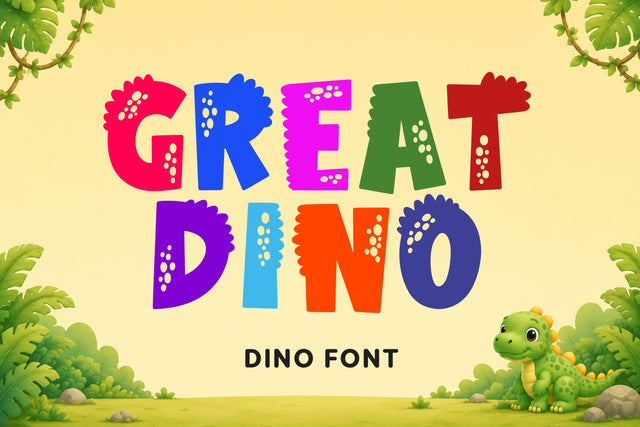 Great Dino – Dino Font Font Mozarella 