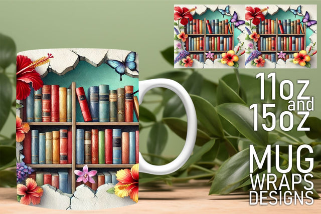 great for any creative project! , Beautifully designed mug wraps, Books Sublimation HoodArtCraft 
