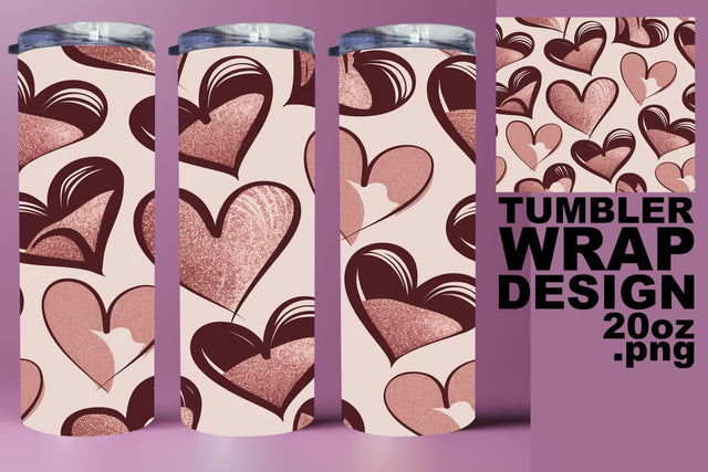 great for creative gifts! , Unique tumbler design, Heart Sublimation HoodArtCraft 