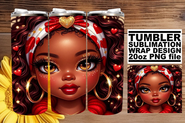 great for creative sublimation gifts! , Artistic tumbler wrap, Love Girl Sublimation afrosvg 