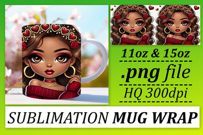 great for gifting! , Creative mug wrap designs, Love Girl Sublimation afrosvg 