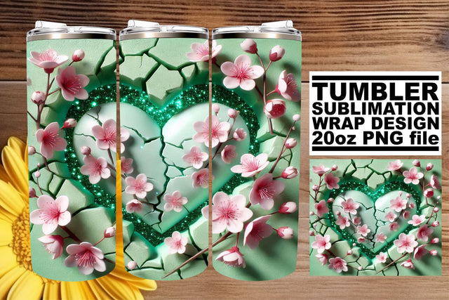 great for personalized gifts! , Unique designs tumbler wrap, 3D Heart Sublimation afrosvg 