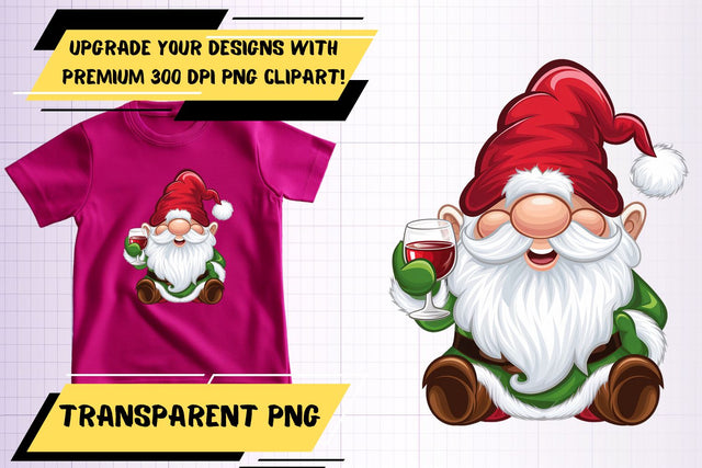 great for sublimation designs , High-quality PNG, Gnome Sublimation HoodArtCraft 