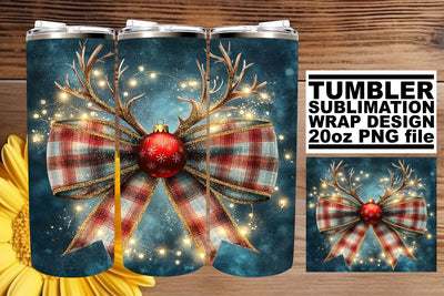 great for sublimation gifts! , High-quality 20oz wrap, Christmas Bow Sublimation afrosvg 