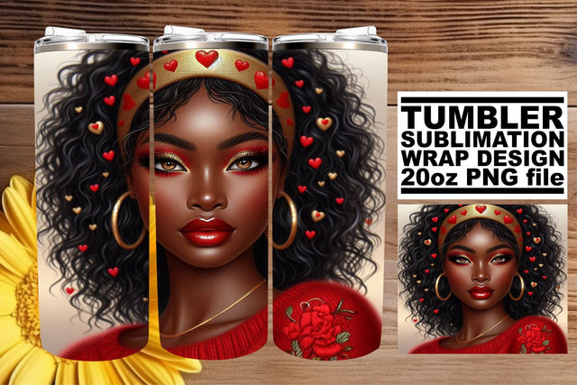 great for sublimation gifts! , High-quality 20oz wrap, Love Girl Sublimation afrosvg 