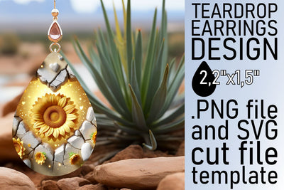 great for teardrop earrings! , High-quality sublimation template, 3D Heart Sublimation afrosvg 