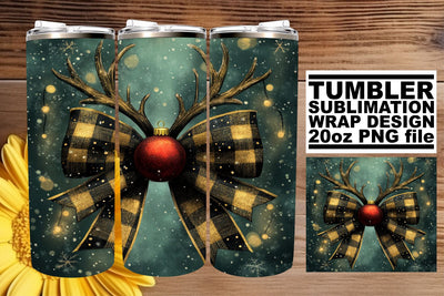 great for your creative projects! , Unique 20oz tumbler wrap, Christmas Bow Sublimation afrosvg 