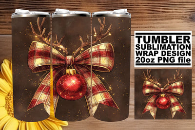 great for your creative projects! , Unique 20oz tumbler wrap, Christmas Bow Sublimation afrosvg 
