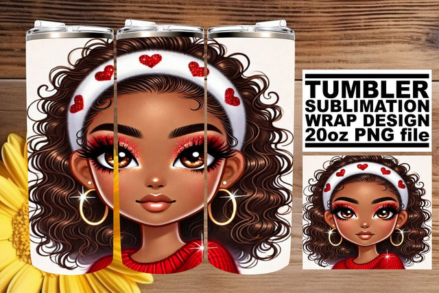 great for your creative projects! , Unique 20oz tumbler wrap, Love Girl Sublimation afrosvg 