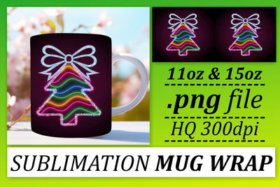 great for your DIY projects! , Customizable wrap PNGs, Neon Xmas Sublimation afrosvg 