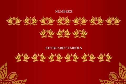 Great Lotus Mandala Monogram Font Dm Letter Studio 