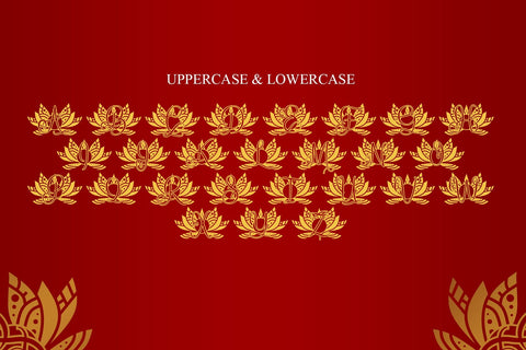 Great Lotus Mandala Monogram Font Dm Letter Studio 