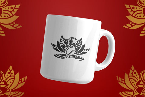 Great Lotus Mandala Monogram Font Dm Letter Studio 