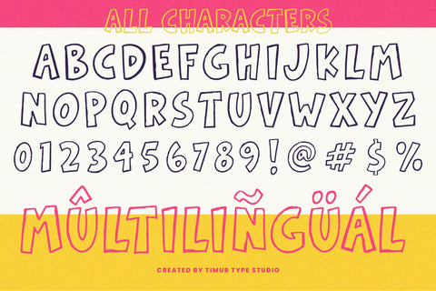 Great Movies - Outlined HandDrawn Display Font Font Timur type 