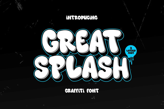 Great Splash - 3d Layered Graffiti Font Font Mozzatype 