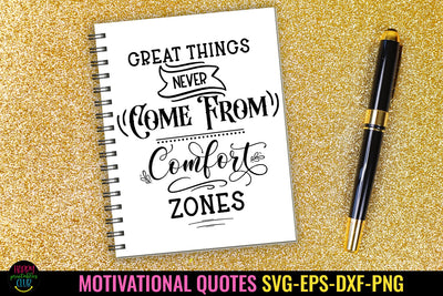 Great Things I Motivational Quotes SVG I Inspirational SVG SVG Happy Printables Club 