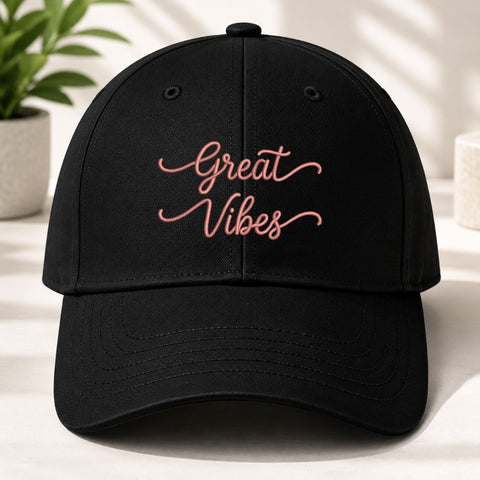 Great Vibes Machine Embroidery Design – Positive Quote Script Embroidery File Embroidery/Applique DESIGNS PatternFeed8 