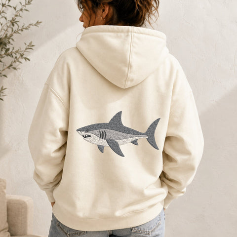Great White Shark Embroidery Design – Ocean Predator Shark Machine Embroidery File Embroidery/Applique DESIGNS PatternFeed8 