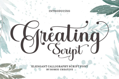 Greating Font RomieStudio 