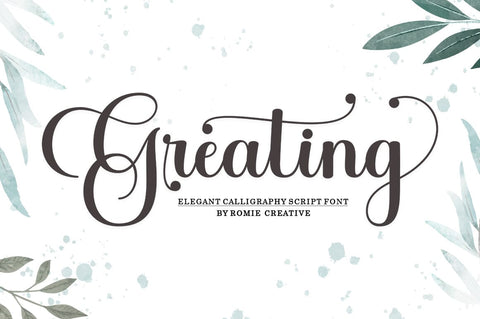 Greating Font RomieStudio 