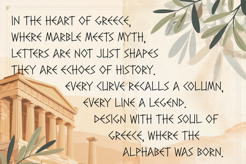 Greek Odyssey Font Bold and Lite | Roman Greek Alphabet Font TonisArtStudio 