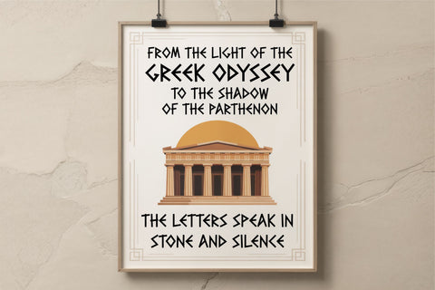 Greek Odyssey Font Bold and Lite | Roman Greek Alphabet Font TonisArtStudio 