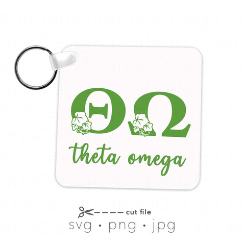 Greek Sorority letters with ivy leaf svg cut file single layer SVG Kimberly Thomas Design 