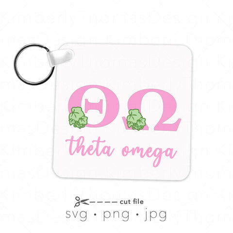 Greek Sorority letters with layered ivy leaf svg cut file SVG Kimberly Thomas Design 