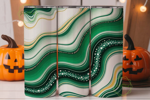 Green Agate Marble 20oz Tumbler Wrap Sublimation PixelChick 