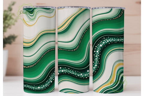 Green Agate Marble 20oz Tumbler Wrap Sublimation PixelChick 