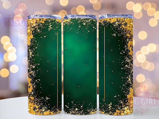 Green And Gold Tumbler, Gold Tumbler Wrap, Torn Paper Design, 20oz Tumbler Sublimation, Elegant Tumbler Design, Abstract Tumbler Wrap, St. Patrick's Day Tumbler Sublimation SvggirlplusArt 
