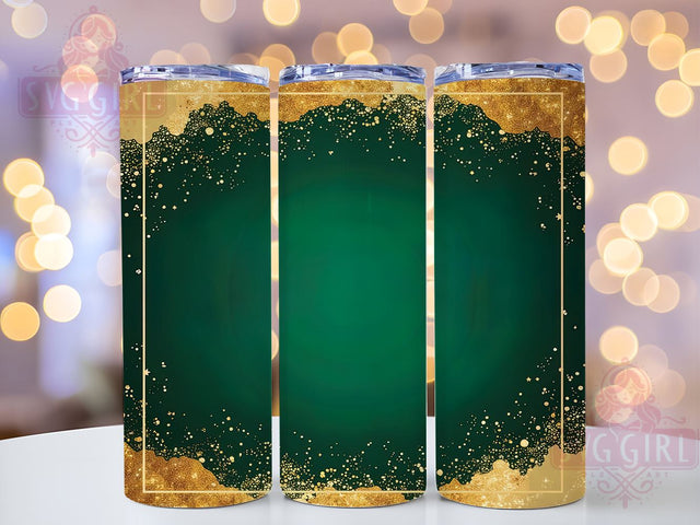 Green And Gold Tumbler, Gold Tumbler Wrap, Torn Paper Design, 20oz Tumbler Sublimation, Elegant Tumbler Design, Abstract Tumbler Wrap, St. Patrick's Day Tumbler Sublimation SvggirlplusArt 