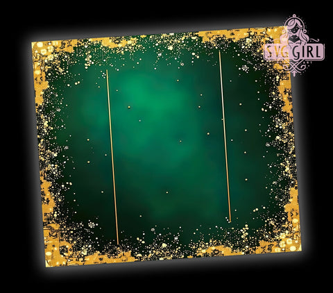 Green And Gold Tumbler, Gold Tumbler Wrap, Torn Paper Design, 20oz Tumbler Sublimation, Elegant Tumbler Design, Abstract Tumbler Wrap, St. Patrick's Day Tumbler Sublimation SvggirlplusArt 