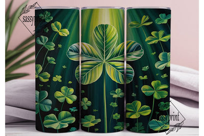 Green Botanical Leaf 20oz Tumbler Wrap Sublimation sassyprint 